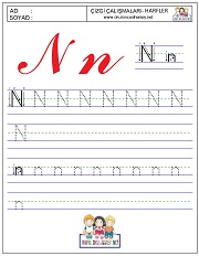 o harfi çizgi çalışması